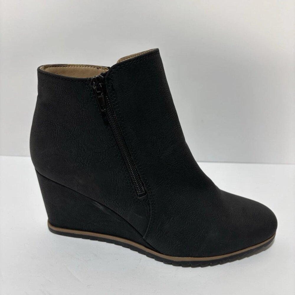 Soul Naturalizer Women’s Hudson, Black Wedge Booties, Size 8.5 M